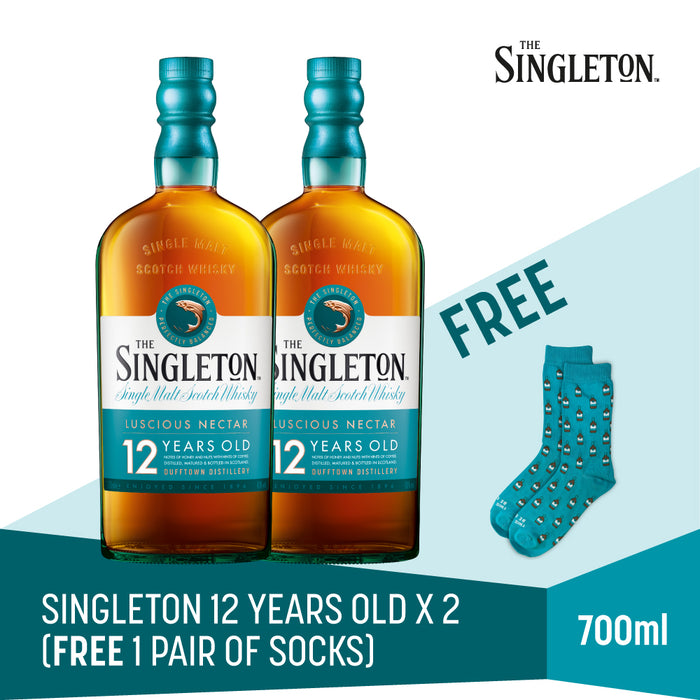 Bundle Deal: Singleton 12 Years x2 | Free Singleton Socks x2 Pairs