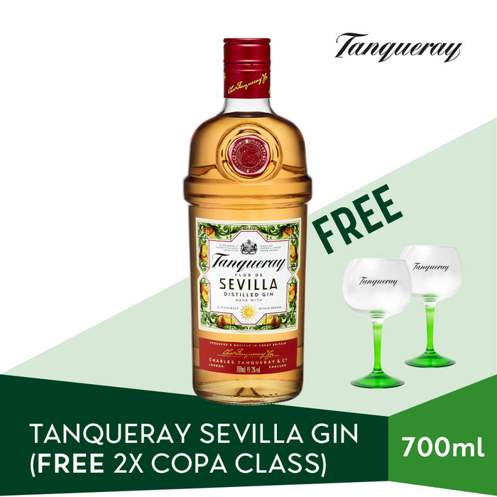 Limited Time Promo: Tanqueray Sevilla Gin | 2x Complimentary Copa Glasses