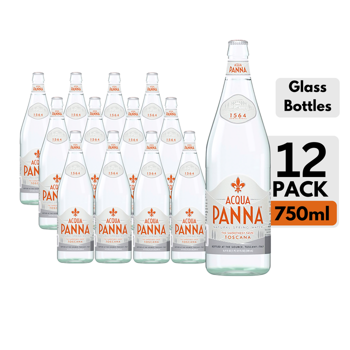 Acqua Panna Natural Mineral Water Glass Bottle (12 x 750ml)