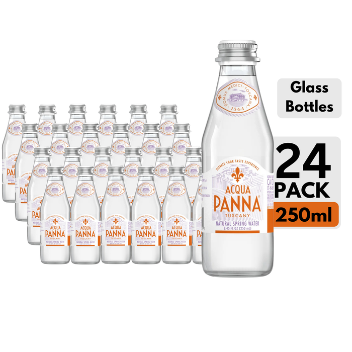 Acqua Panna Natural Mineral Water Glass Bottle (24 x 250ml)