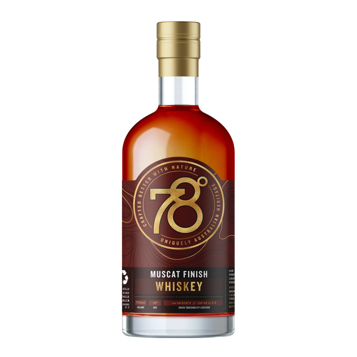 Adelaide Hills Distillery 78 Degrees Muscat Finish Whiskey 44% ABV 700ml