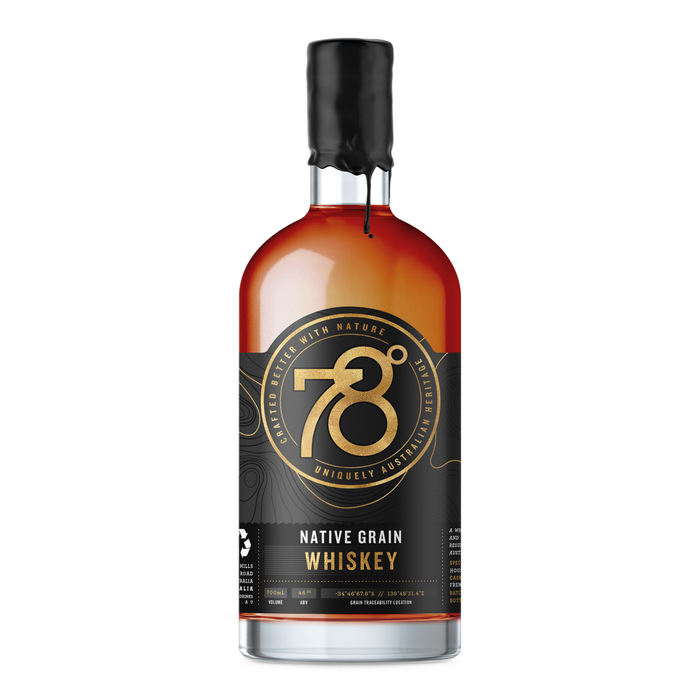 Adelaide Hills Distillery 78 Degrees Native Grain Whiskey 700ml