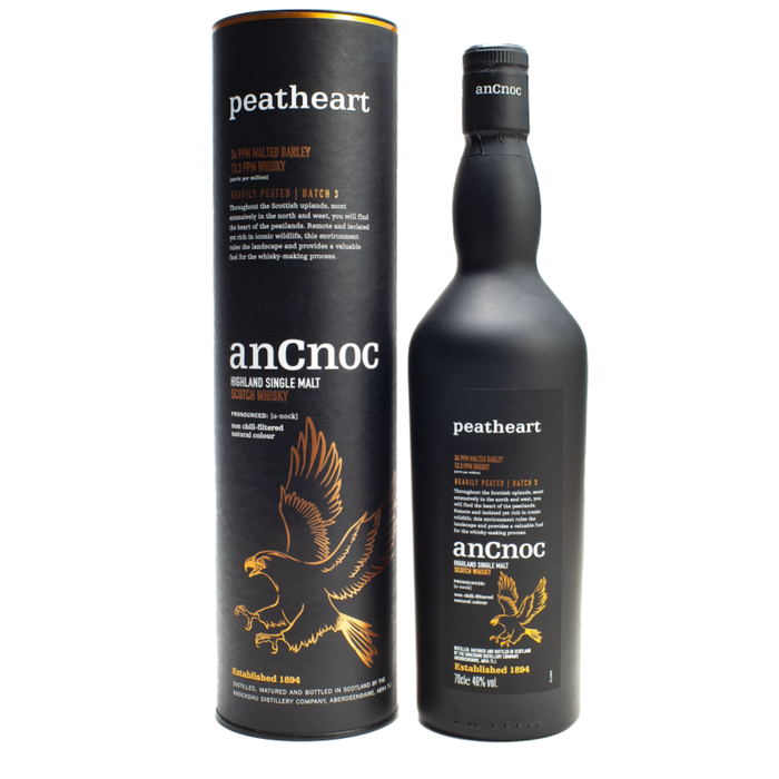 Ancnoc Peatheart Batch 3 Single Malt Whisky 46% ABV 700ml