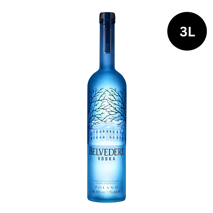 Belvedere Pure Vodka Illuminated Luminous Bottle 3L