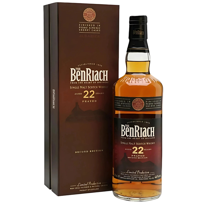Benriach 22 Years Albariza Peated Single Malt Whisky 700ml