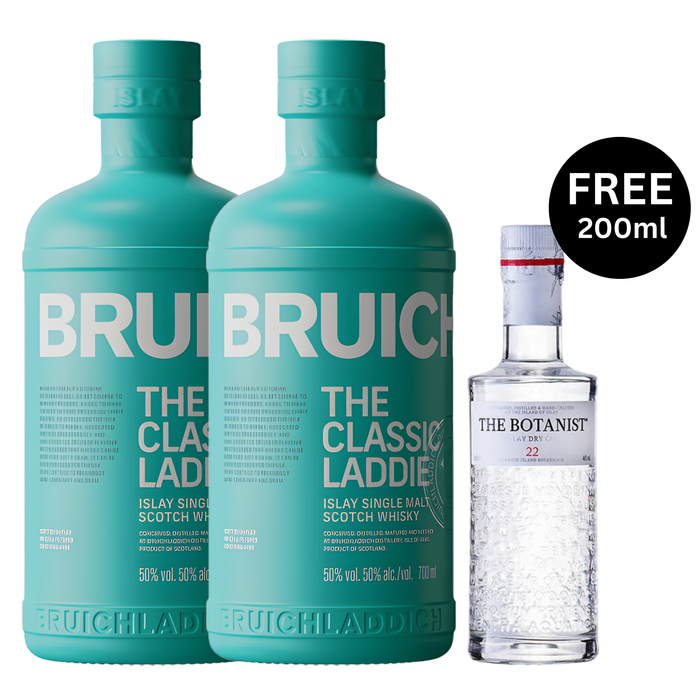 Bruichladdich Classic Laddie Whisky 700ml Twin Bundle [Free - The Botanist Gin 200ml x1]