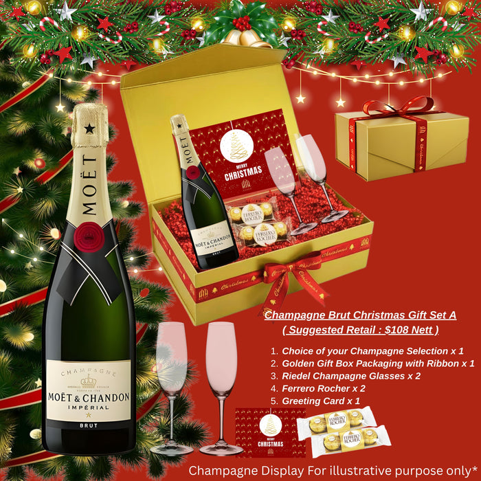 Champagne Brut Christmas Gift Set A