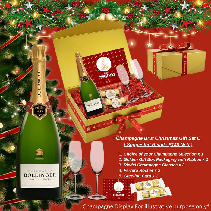 Champagne Brut Christmas Gift Set C