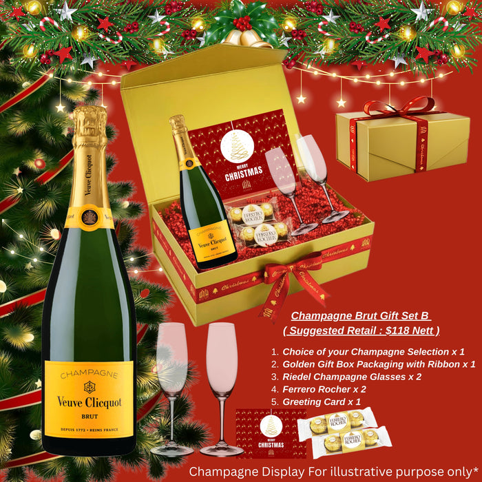 Champagne Brut Christmas Gift Set B