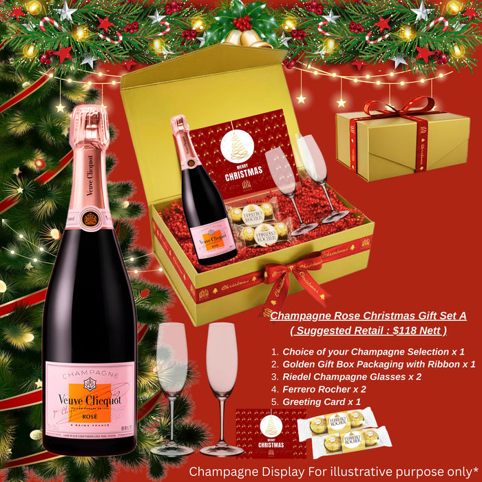 Champagne Rose Christmas Gift Set A