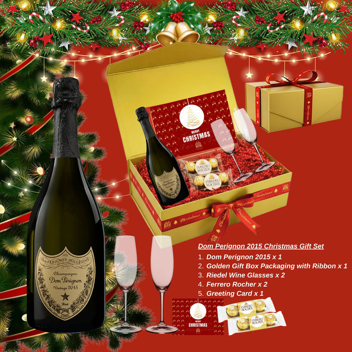 Christmas Golden Gift Set - Dom Perignon 2015
