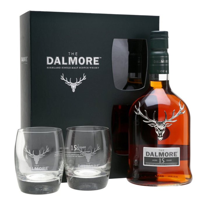 Dalmore 15 Years Single Malt Whisky Giftset with 2 Glasses 700ml