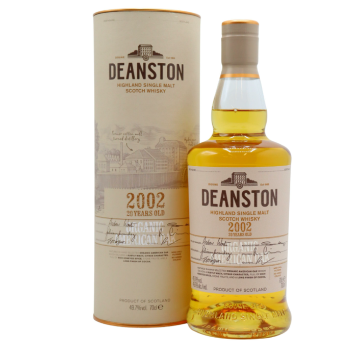 Deanston 20 Years 2002 Organic American Oak Single Malt 49.7% ABV 700ml