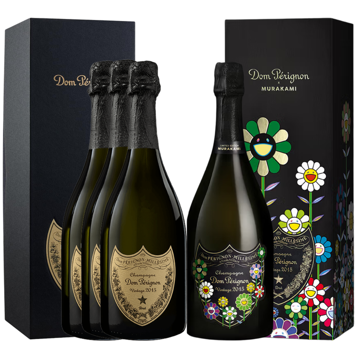 Dom Perignon 2015 Murakami [1 Bottle] + Dom Perignon 2015 With Gift Box [3 Bottles] Bundle E - $1148 Nett (Market Retail Price : $1385 Nett)