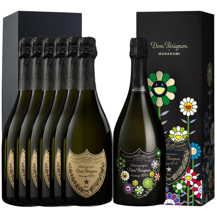 Dom Perignon 2015 Murakami [1 Bottle] + Dom Perignon 2015 With Gift Box [6 Bottles] Bundle F - $1888 Nett (Market Retail Price : $2432 Nett)