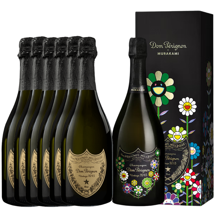 Dom Perignon 2015 Murakami [1 Bottle] + Dom Perignon 2015 Without Gift Box Bundle D [6 Bottles] - $1838 Nett (Market Retail Price : $2300 Nett)