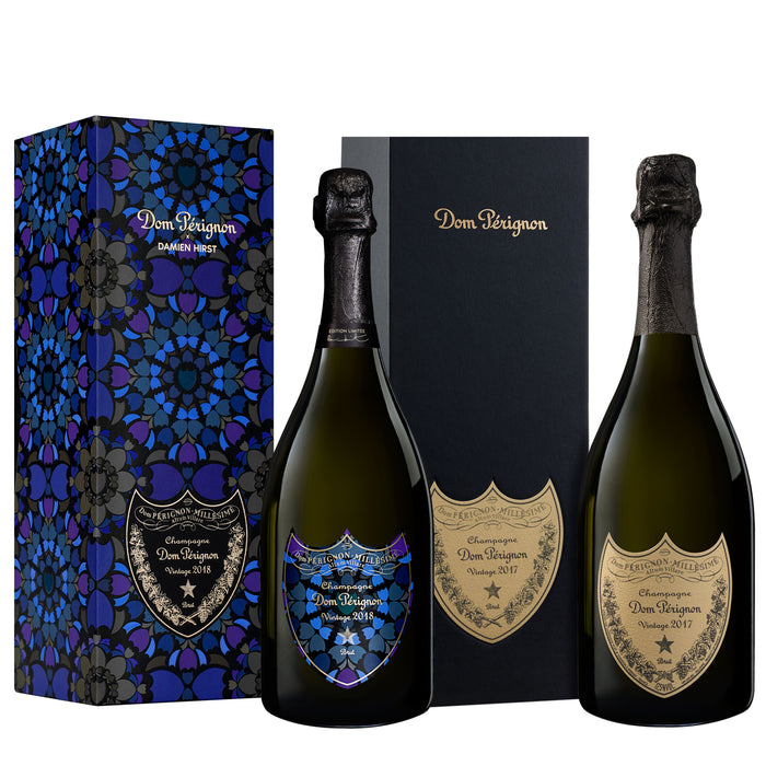 Dom Perignon x Damien Hirst 2018 [1 Bottle] + Dom Perignon 2017 (Giftbox) [1 Bottle] - Bundle A - $588 Nett