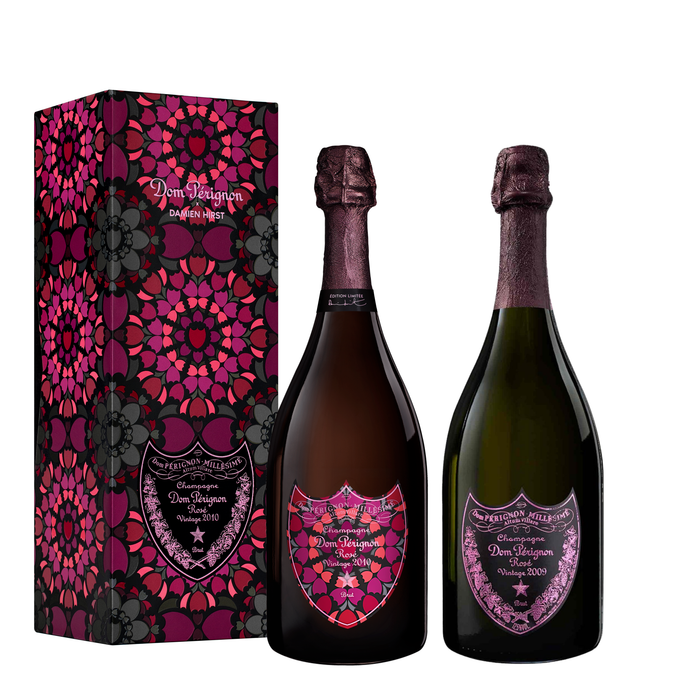 Dom Perignon x Damien Hirst Rose 2010 + Dom Perignon 2009 - Bundle C