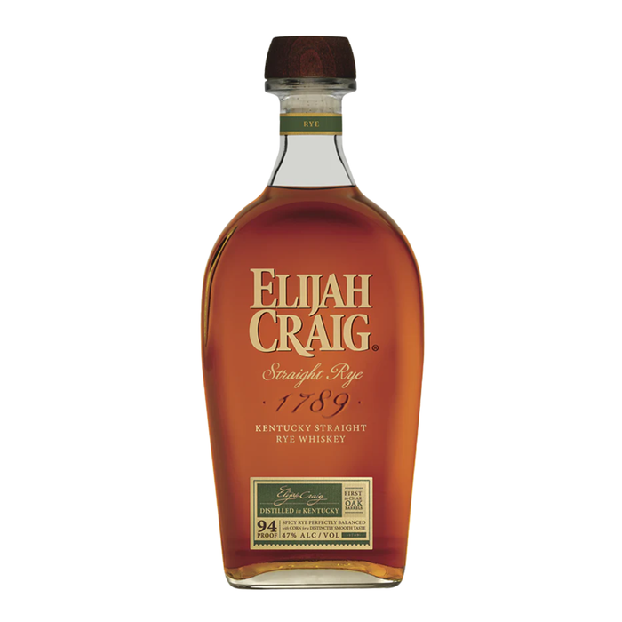 Elijah Craig Straight Rye Whiskey 47% ABV 750ml