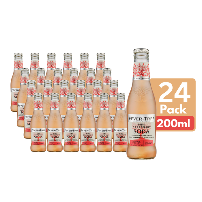 Fever Tree Pink Grapefruit Soda Glass Bottle (24 x 200ml)