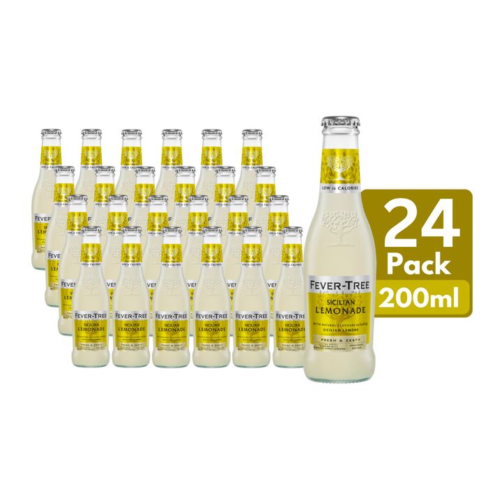Fever Tree Refreshingly Light Sicilian Lemonade Glass Bottle (24 x 200ml)
