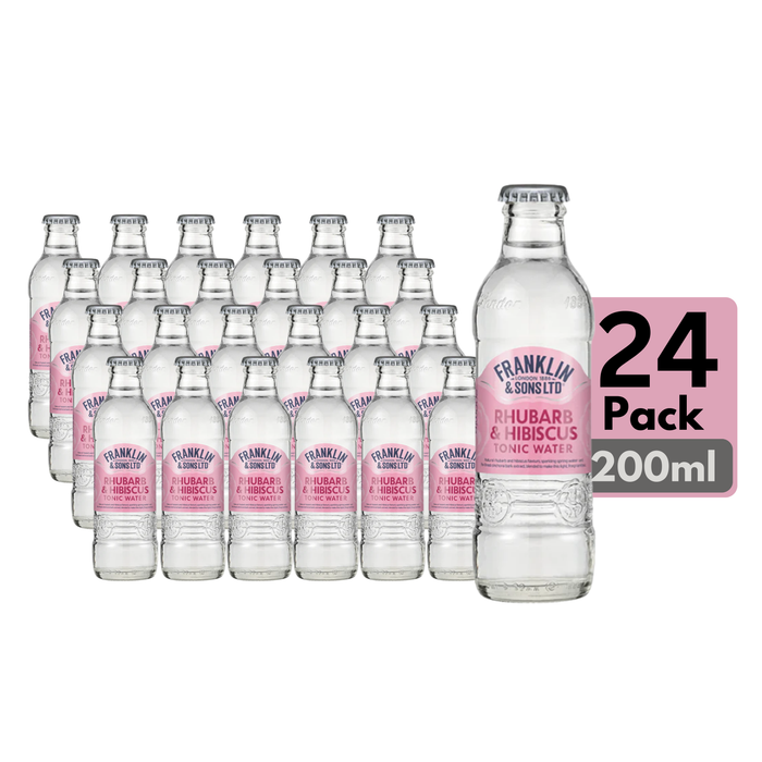 Franklin & Sons Rhubarb Tonic Water with Hibiscus (24 x 200ml)