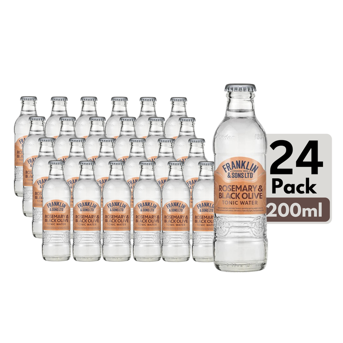 Franklin & Sons Rosemary Tonic Water with Black Olive (24 x 200ml)