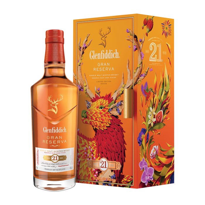 Glenfiddich 21 Years 700ml CNY 2024 Limited Edition Giftbox Set ( Complimentary Customisation )