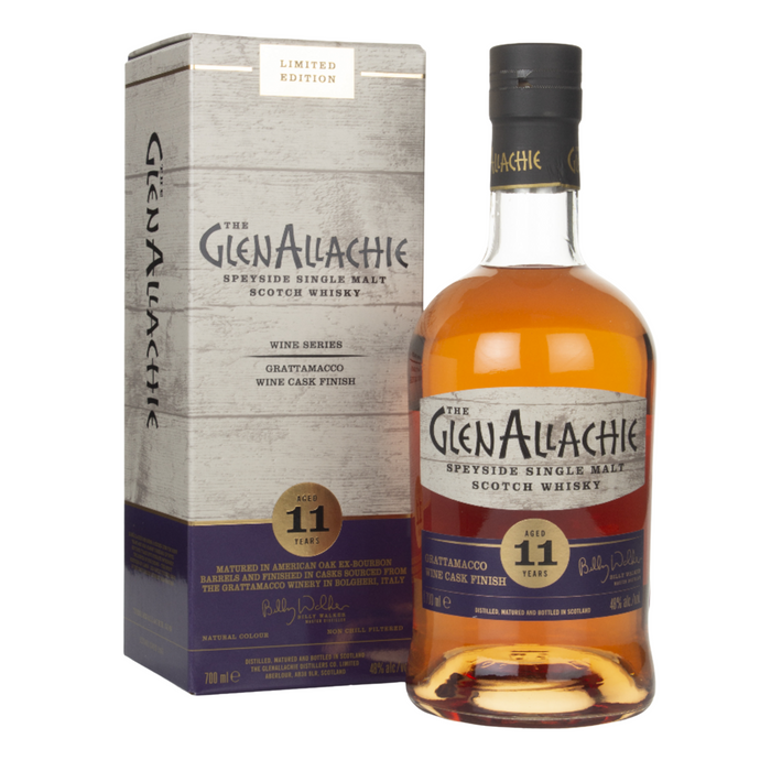 GlenAllachie 11 Year Old Grattamacco Cask Finish Whisky 700ml With Gift Box