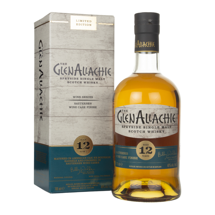 GlenAllachie 12 Year Old Sauternes Wine Cask Finish Whisky 700ml With Gift Box