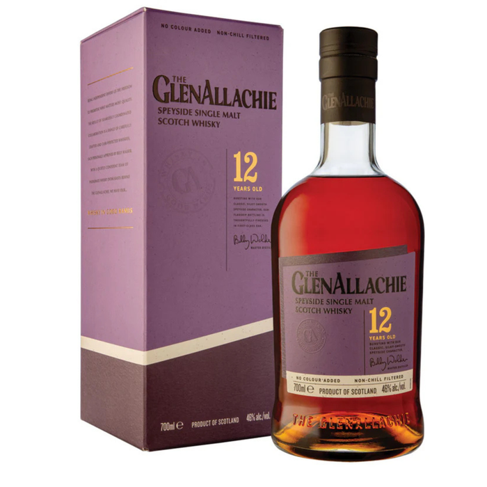 GlenAllachie 12 Years Single Malt Whisky 40% ABV 700ml