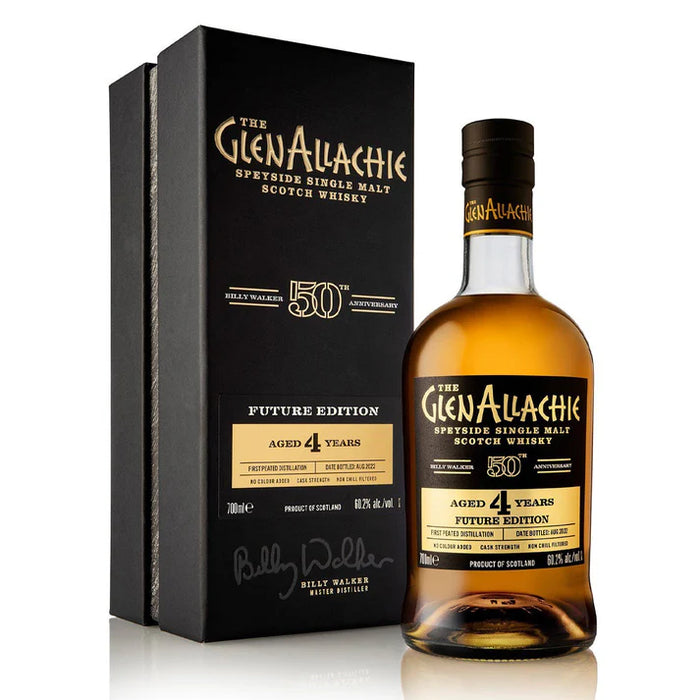 GlenAllachie 4 Year Old Billy Walker 50th Anniversary Future Edition First Peated Distillation Cask Strength 700ml