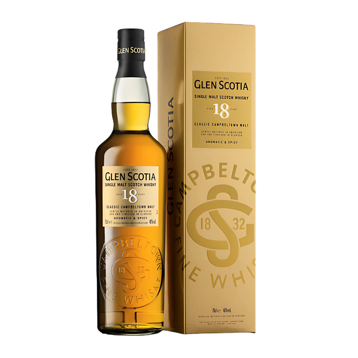 Glen Scotia 18 Year Old Single Malt Scotch Whisky 700ml With Gift Box