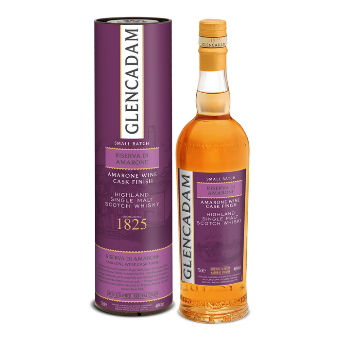 Glencadam Riserva Di Amarone – Amarone Wine Cask Finish Single Malt Whisky 46% ABV 700ml