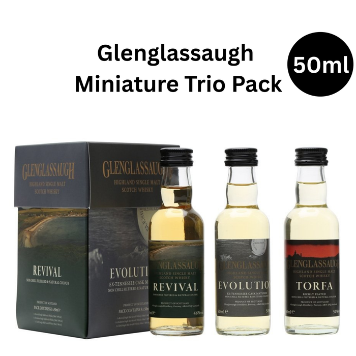 Glenglassaugh Miniature Trio Pack of (3 x 50ml)