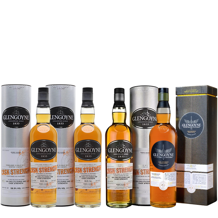 Glengoyne Cask Strength Batch No. 4 / 6 / 7 / 10 700ml - Bundle Set