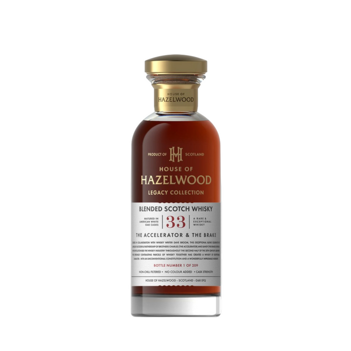 House of Hazelwood - 33 Year Old, The Accelerator and The Brake 700ml With Gift Box