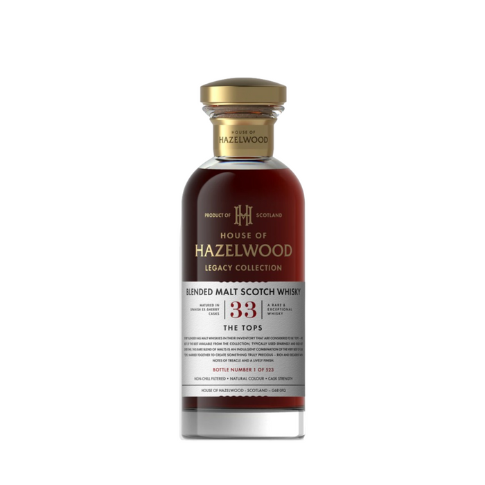 House of Hazelwood - 33 Year Old, The Tops 700ml With Gift Box