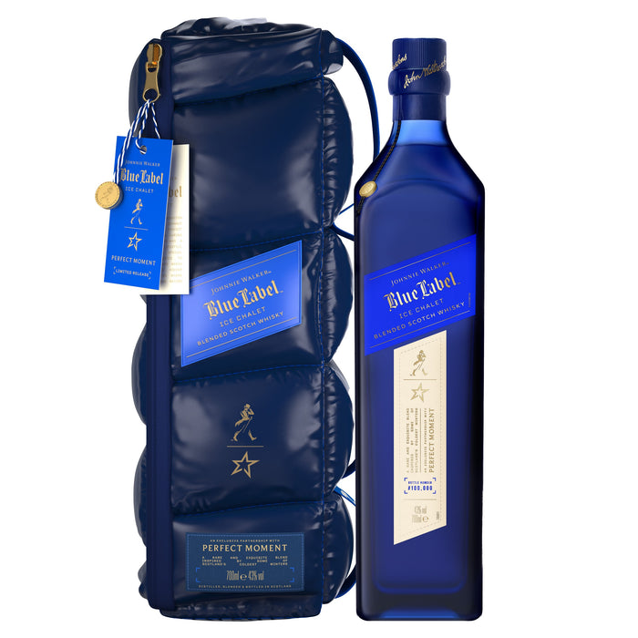 Johnnie Walker Ice Chalet Blue Label - Limited Edition with Perfect Moment Crossbody Bag (750ml)