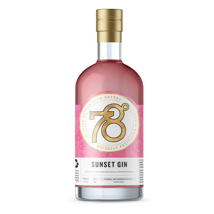 Adelaide Hills Distillery 78 Degree Sunset 'Pink' Gin 700ml