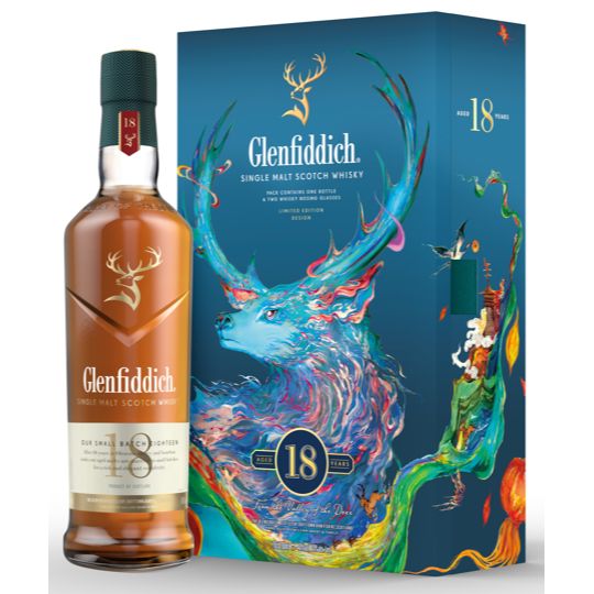 Glenfiddich 18 Years CNY 2025 Giftpack with 1 Nosing Glass (Personalisation)