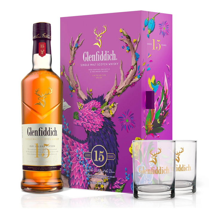 Glenfiddich 15 Years CNY 2025 Giftpack with 2 Rock Glass (Complimentary Personalisation)