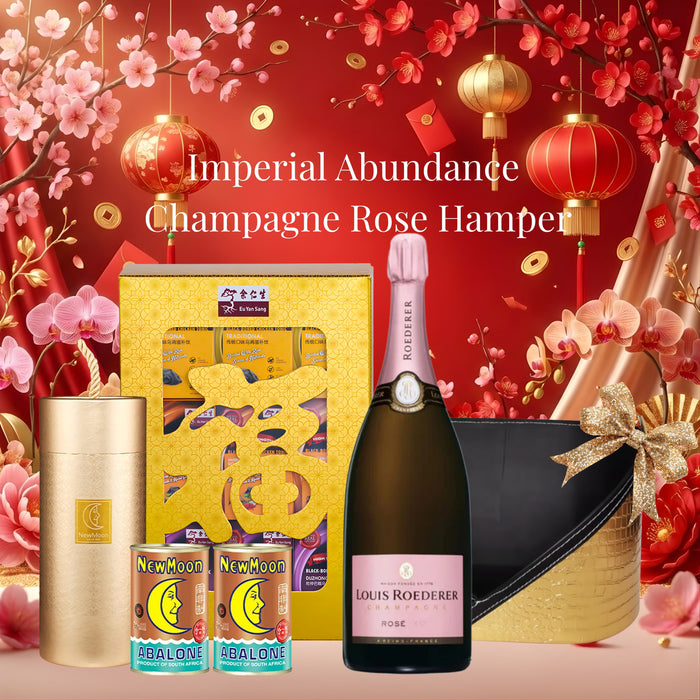 Imperial Abundance Champagne Rose Hamper Set C