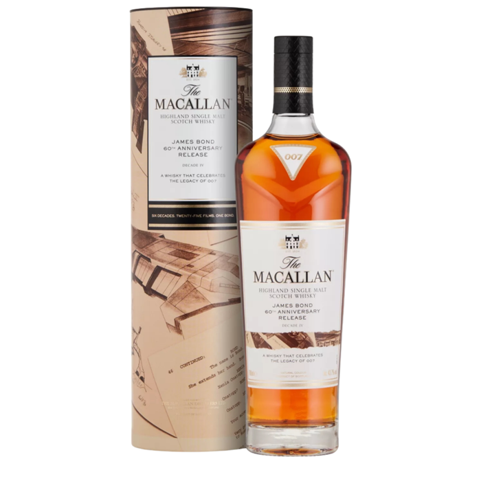 Macallan James Bond 60th Anniversary Release Set of 6 Bottles 750ml