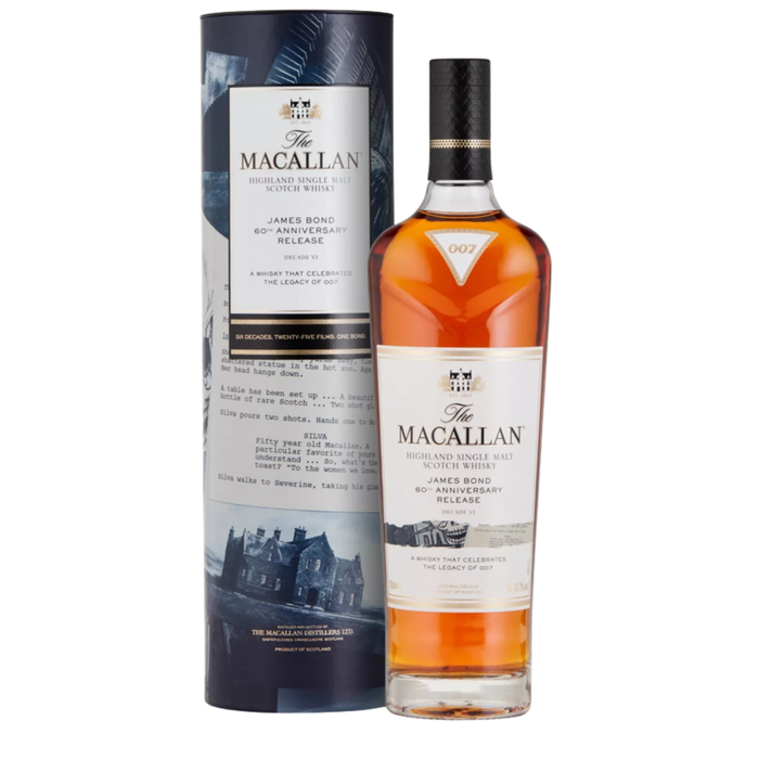 Macallan James Bond 60th Anniversary Release Set of 6 Bottles 750ml