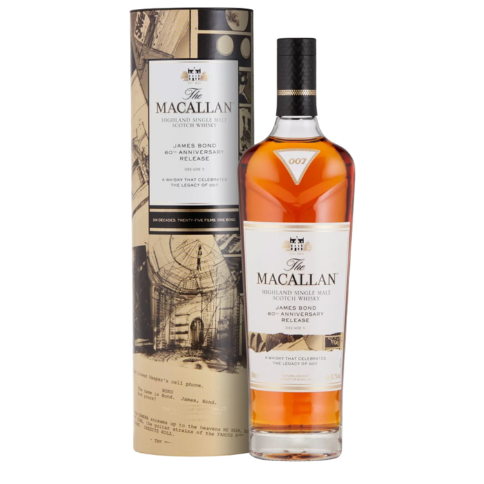 Macallan James Bond 60th Anniversary Release Set of 6 Bottles 750ml