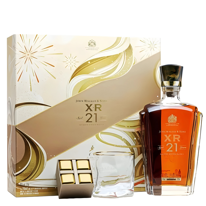 Johnnie Walker XR 21 Years 750ml Gift Set With 4 Gold Ice Cube