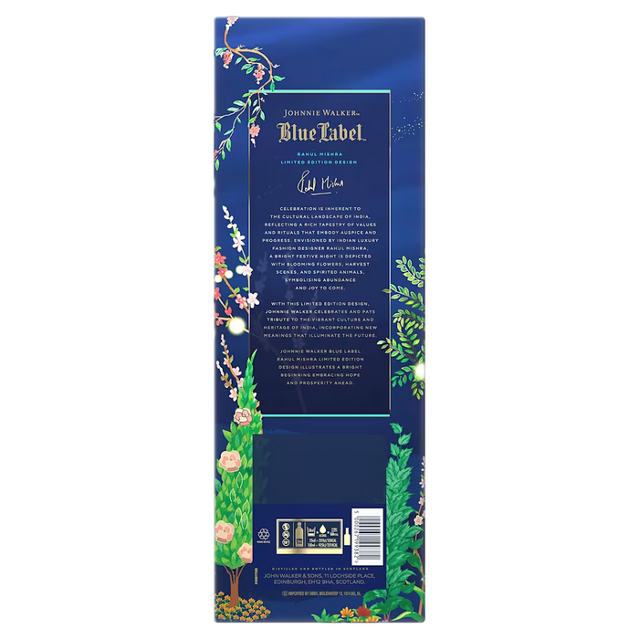 Johnnie Walker Blue Label x Rahul Mishra Limited-Edition Design 750ml