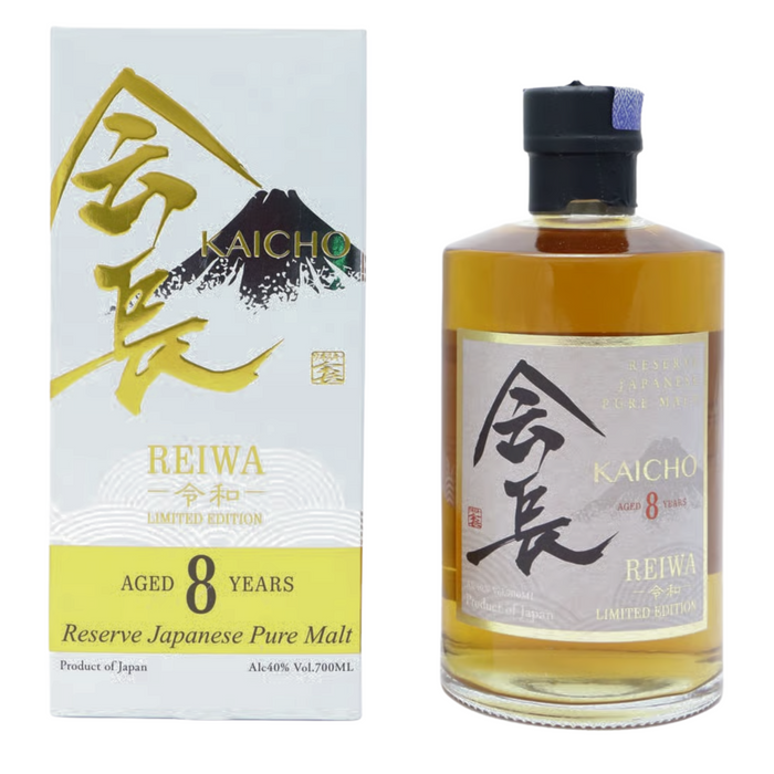 Kaicho 8 Years Old Reiwa Limited Edition Japanese Pure Malt Whisky 700ml With Gift Box