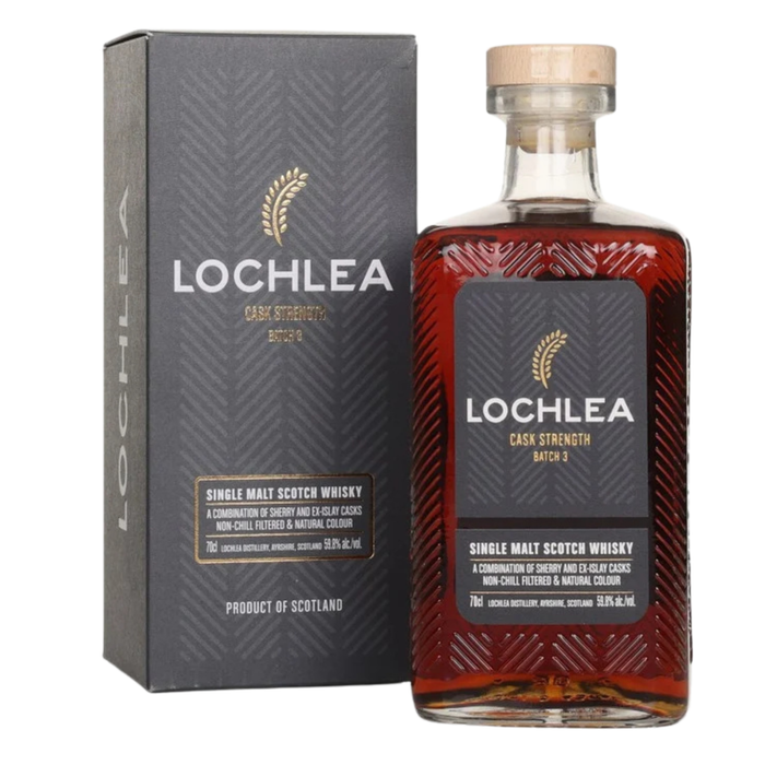 Lochlea Cask Strength Batch 3 Single Malt Whisky 59.8% ABV 700ml